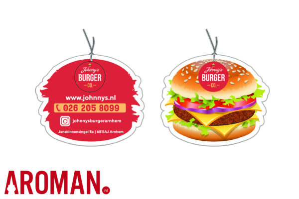 Johnyys burger autogeurtje geurhanger luchtverfrisser